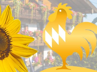 Goldener Gockel © Blauer Gockel Goldener Gockel